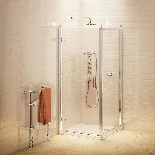 Душевой уголок Burlington C21/C13 90x80 стекло прозрачное/профиль хром