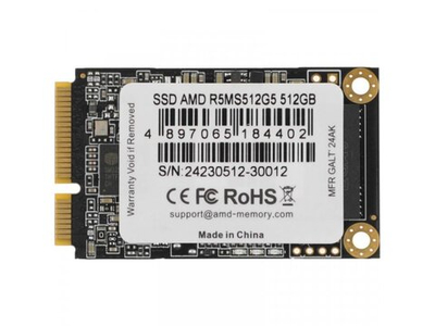 SSD накопитель AMD Radeon 512ГБ, mSATA, SATA, [R5MS512G5]