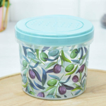 Банка с завинчивающейся крышкой 0,7л Asti с декором (зеленый)