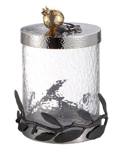 Банка для сыпучих продуктов 22см Michael Aram Оливковая ветвь Золотой гранат