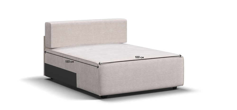 Босс Софт Модуль оттоманка Вельвет Корд бежевый