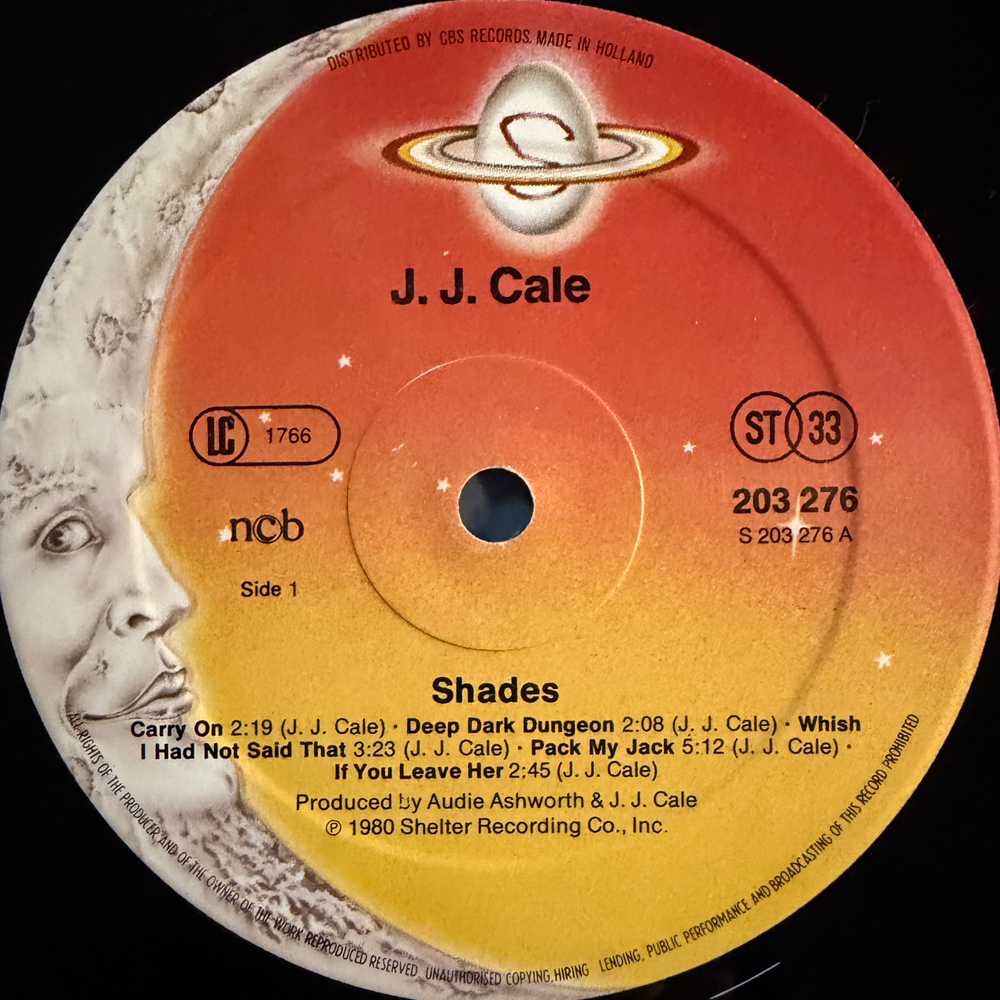 J.J. Cale ‎– Shades (Скандинавия 1980г.)