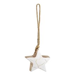 Набор елочных украшений Marble stars из коллекции New Year Essential, 4 шт.