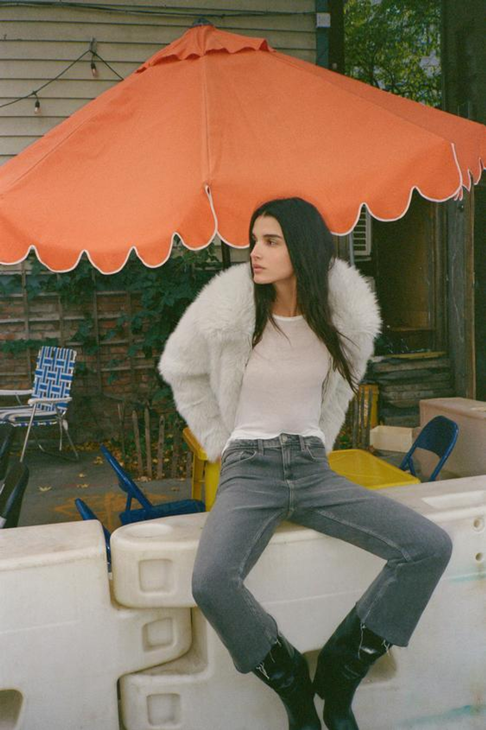 ZARA УКОРОЧЕННЫЕ РАСКЛЕШЕННЫЕ ДЖИНСЫ TRF С ВЫСОКОЙ ПОСАДКОЙ, АНТРАЦИТОВО-СЕРЫЙ