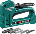 KRAFTOOL Universal, 7-в-1: 53 (A/10/JT21) 23GA (6 - 14 мм)/140 (G/11/57) 20GA (8 - 14 мм)/13/53F/36/500, универсальный легкий степлер (31524)