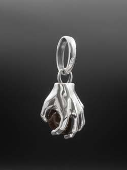 Подвес "Создатель" из серебра с гранатом альмандин