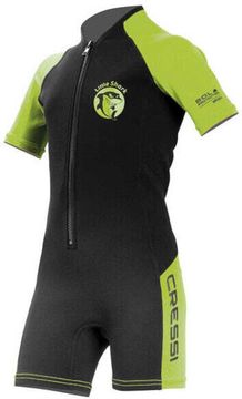 Гидрокостюм укороченный детский Cressi Little Shark 2 мм черно-зеленый