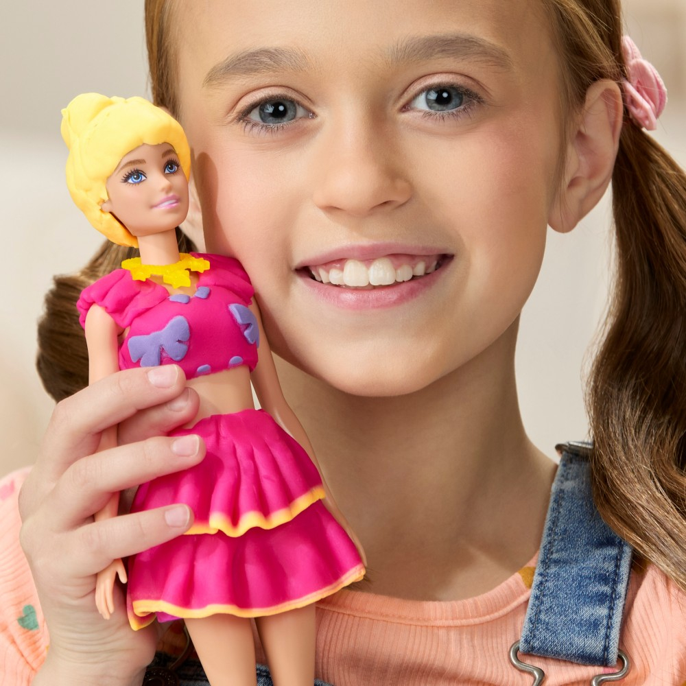 OUTLET Play-Doh - Пластилин BARBIE FASHIONISTA Бантики + кукла G1361