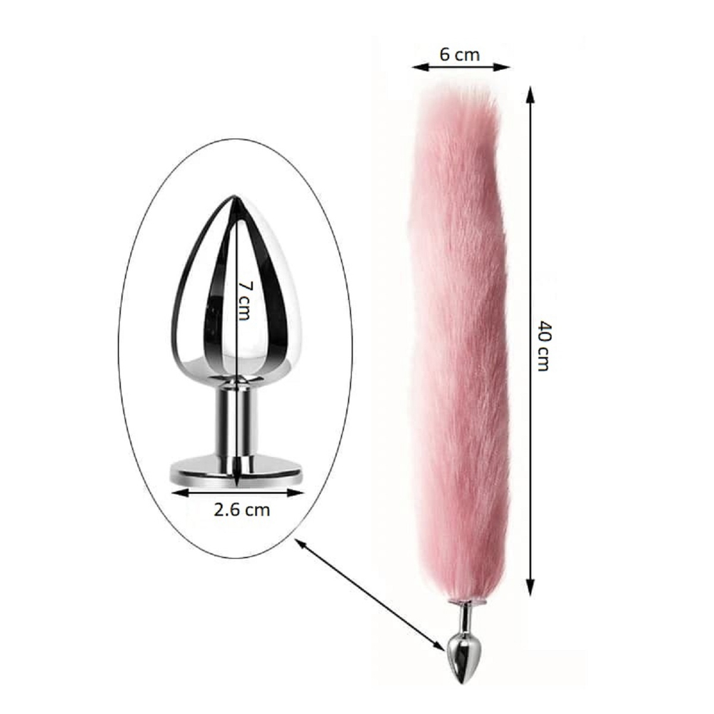 Набор игровой Кошечка с длинным хвостом розовый