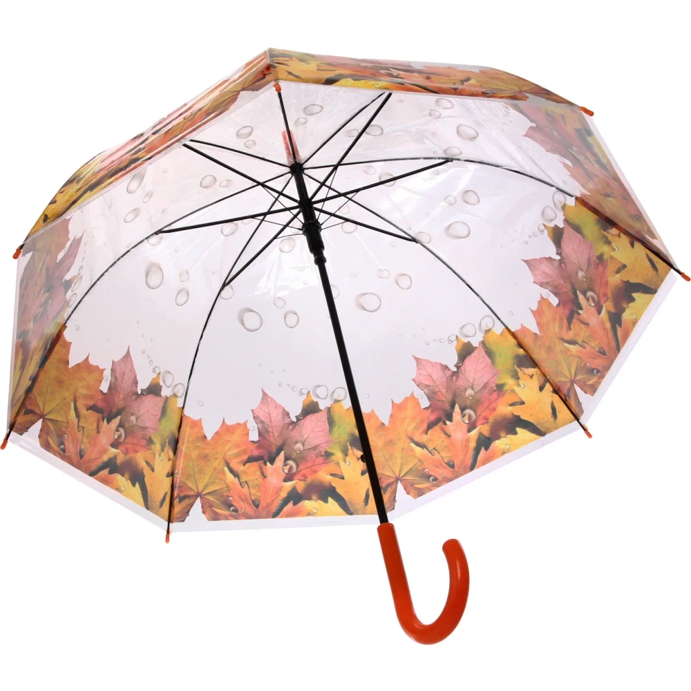 Зонт-трость женский купол «Цветы», 8 спиц, цвет микс, d-80см, длина в слож. виде 82см