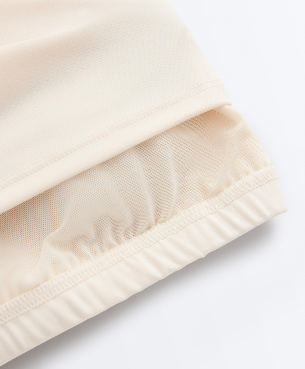 Oysho Топ-майка Comfortlux с контрастными бретельками, светлый экрю