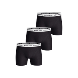 Björn Borg Noos Contrast Solids Boxer Shorts 3 Pack Men - Black, White