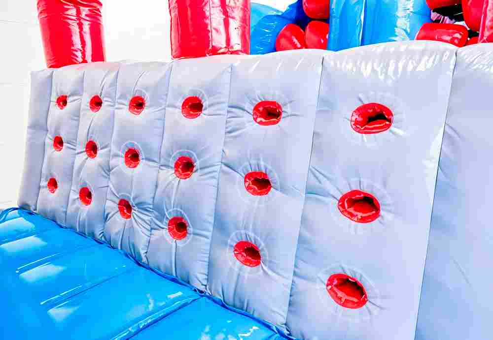 Коммерческая надувная полоса препятствий «Ракета», 14×3×3 м