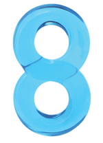 Голубое эрекционное кольцо с подхватом мошонки Lucky 8 (Цвет: голубой)