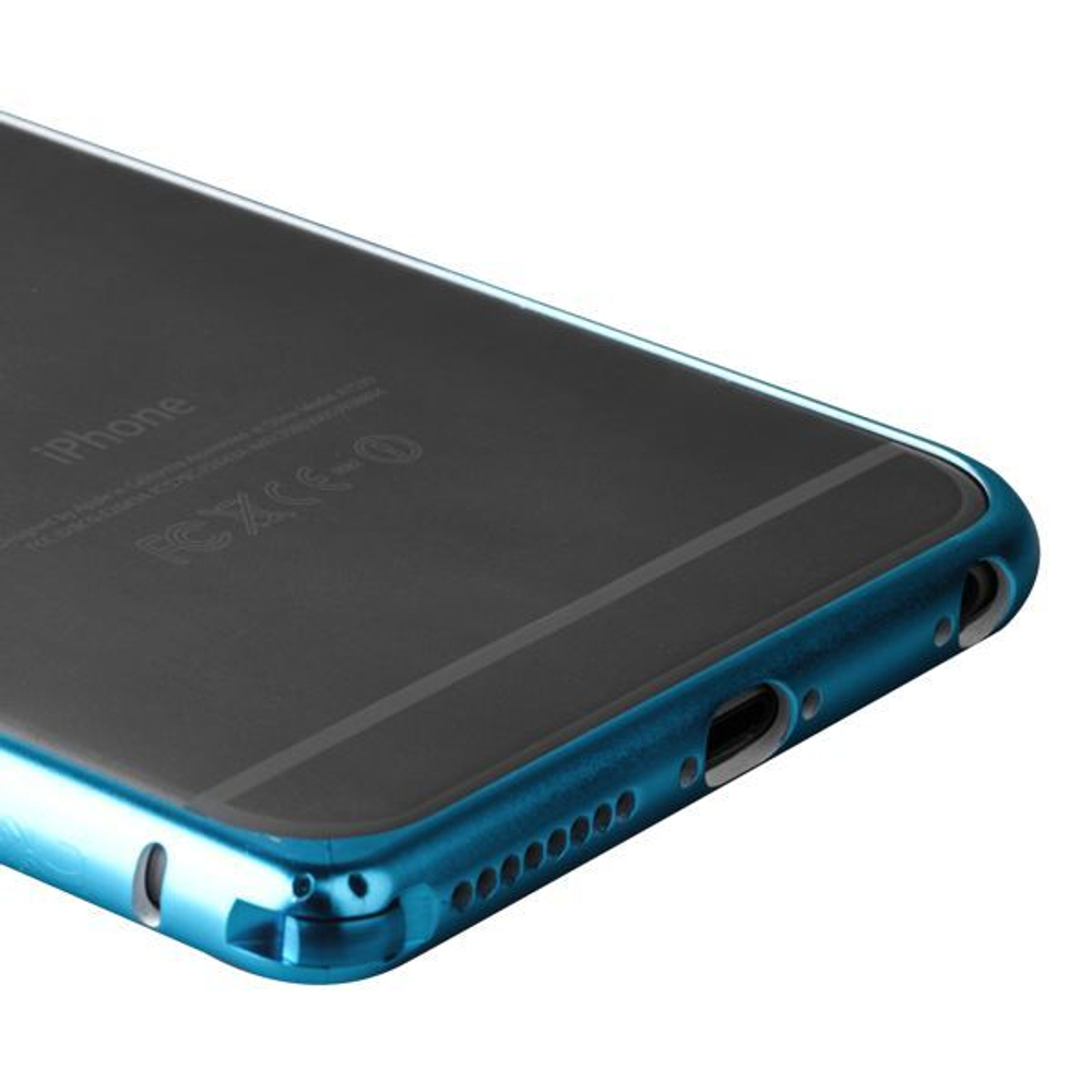 Бампер металлический iBacks Colorful Venezia Aluminum Bumper для iPhone 6s Plus/ 6 Plus (5.5) - gold edge (ip60090) Blue