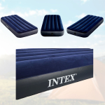 Надувной матрас полуторный Intex (137х191х25 см), цвет желтый