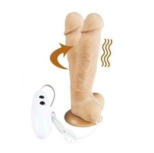 Телесный вибратор-ротатор на присоске 17,5см Adrien Lastic Cesar Vibrator & Rotator