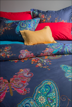 Постельное белье 2 спальное Mirabello Mariposa зеленое Италия