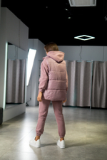 Костюм-тройка женский с дутой жилеткой оптом