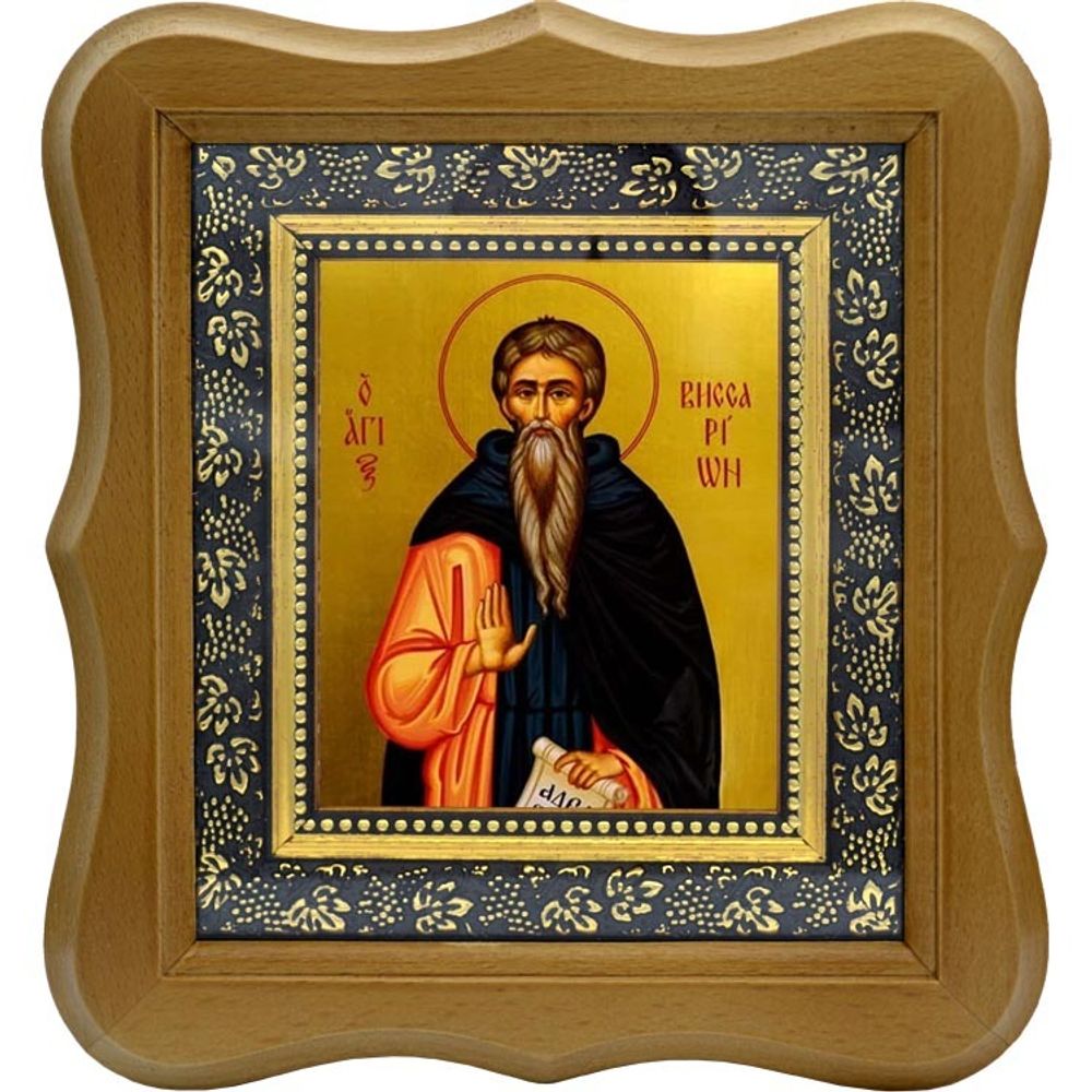 Виссарион Египетский, преподобный пустынник. Икона на холсте.