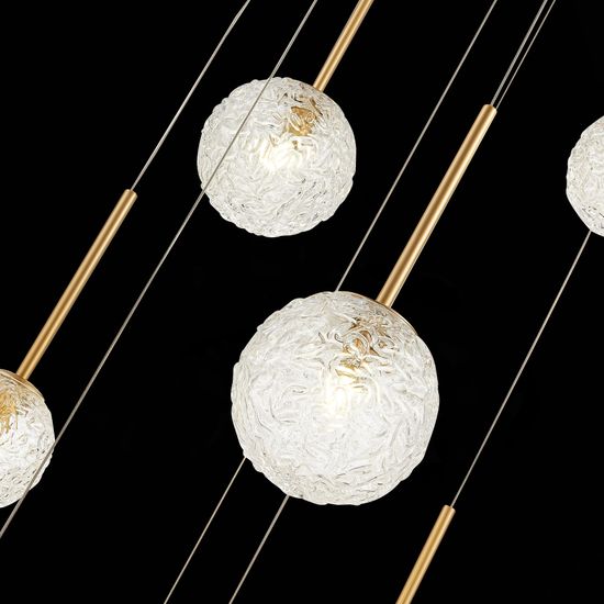 SL1152.203.08 Светильник подвесной ST-Luce Золотистый/Прозрачный G9 LED 8*5W ARCOBALINO