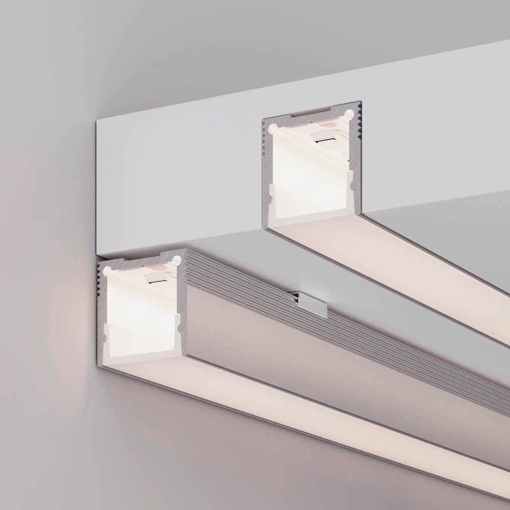 Профиль с экраном SL-SLIM20-H20-2000 ANOD+OPAL (Arlight, Алюминий) 036836