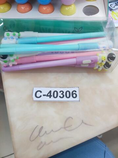 Ручка гелевая "Космонавт" 0,5мм, синяя, светящаяся, 4 цвета микс, С-40306