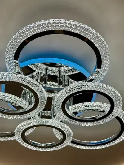 Люстра потолочная с RGB подсветкой и пультом для всех видов потолков, 115Вт