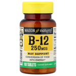 Mason Natural, витамин B12, 100 таблеток