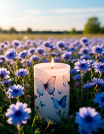 Трансфер переводной - декаль для свечей и гипса бабочки 001 А5