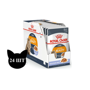 Пауч для кошек, Royal Canin Intense Beauty, с чувствительной кожей или проблемной шерстью, в возрасте от 1 года до 7 лет, в желе