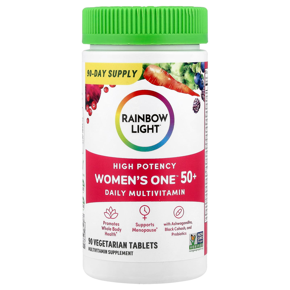 Rainbow Light, Women's One™, мультивитамины для ежедневного приема старше 50 лет, высокая эффективность, 90 вегетарианских таблеток