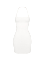 white halter dress