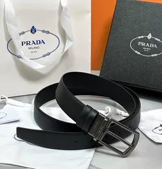 Двухсторонний ремень Prada чёрный/чёрный