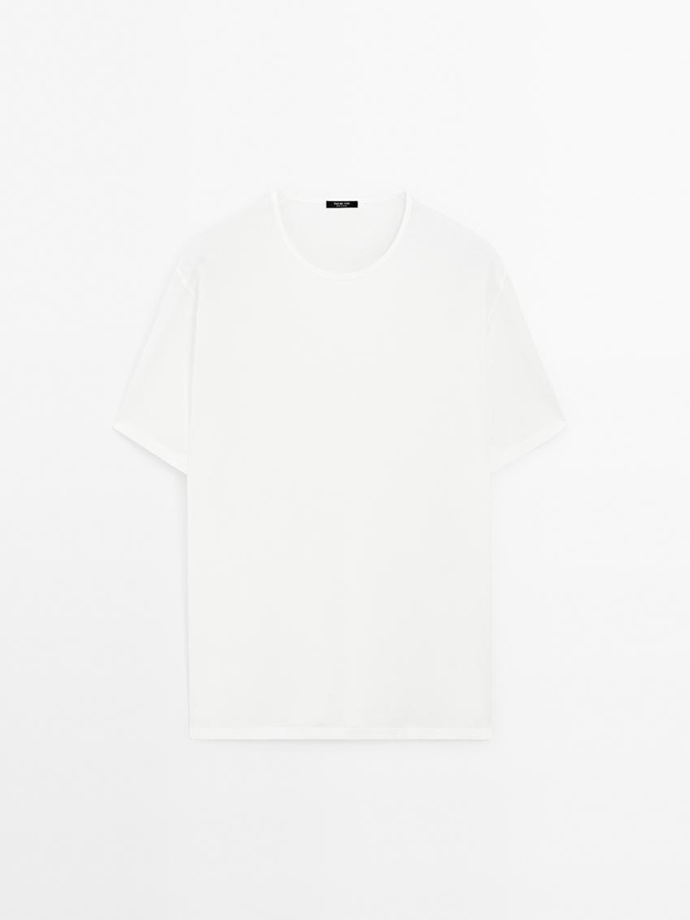 Massimo Dutti Легкая футболка из 100% хлопка, кремовый