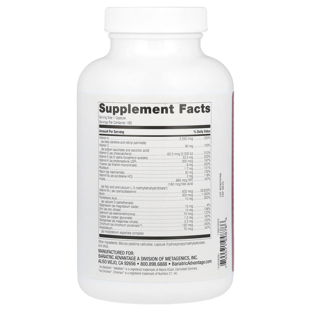 Bariatric Advantage, High ADEK Multi, 180 капсул