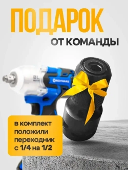 Гайковерт аккумуляторный ударный Schwarz бесщеточный усиленный 2000 НМ, 7000 об/мин, 2 мощных аккумулятора 24В, 6000 Ам/ч, быстрая зарядка, в кейсе