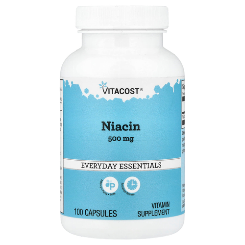 Vitacost, Niacin, 500 mg, 100 Capsules