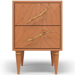 Тумба Арт Колор leaves Классик Голд Томленый оранжевый