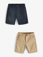 Шорты чинос для мальчика Next 183-855, 2 шт., Песочный, Темно-синий