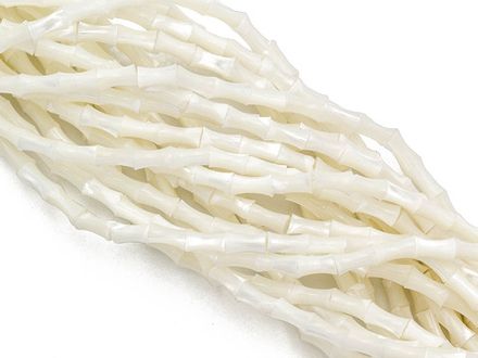 Нить бусин из натурального перламутра 4мм "Бамбук"