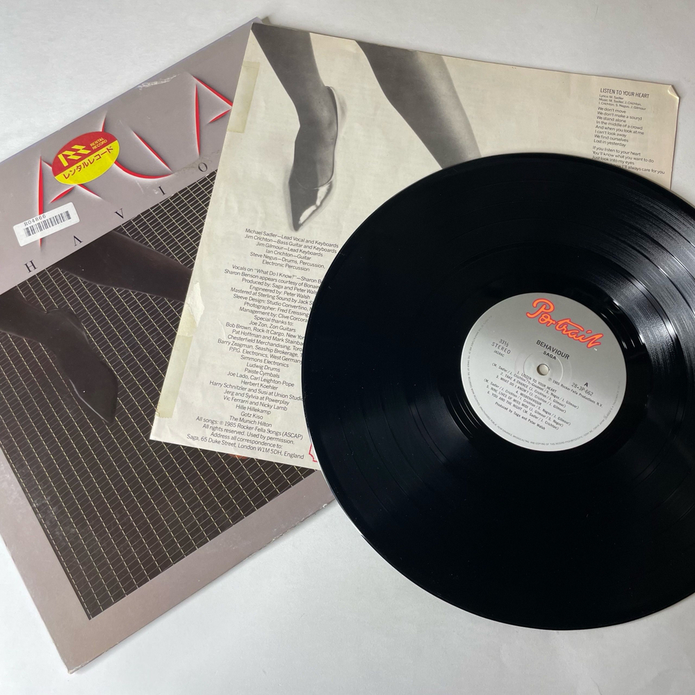 Винтажная виниловая пластинка LP Saga Behaviour (Япония 1985) (Без Оби)