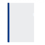 Папка-скоросшиватель с планкой Alingar, A4, 215х310 мм, 160 мкм. прозрачный, цвет планок ассорти