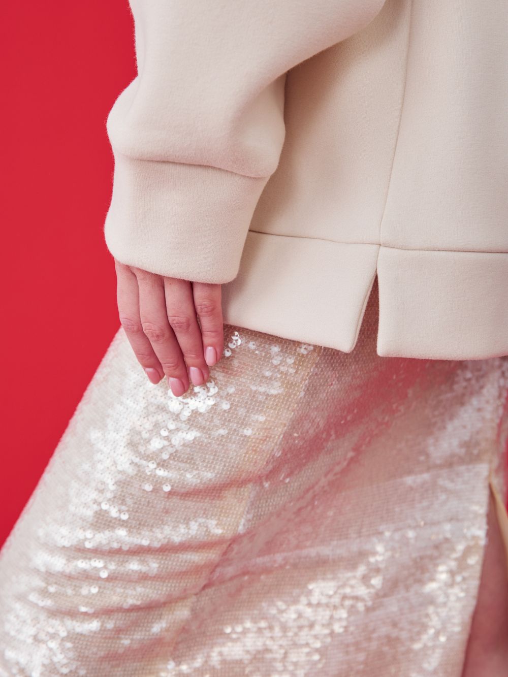 СВИТШОТ UNIVERSITY PASTEL BEIGE