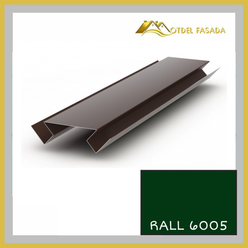 Угол внутренний (вид 1) сложный 75мм RALL 6005-Зеленый мох 2м