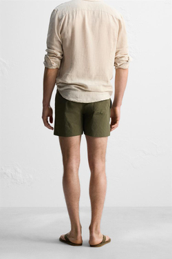 ZARA ПЛАВКИ ИЗ ВЫСОКОТЕХНОЛОГИЧНОЙ ТКАНИ, ХАКИ