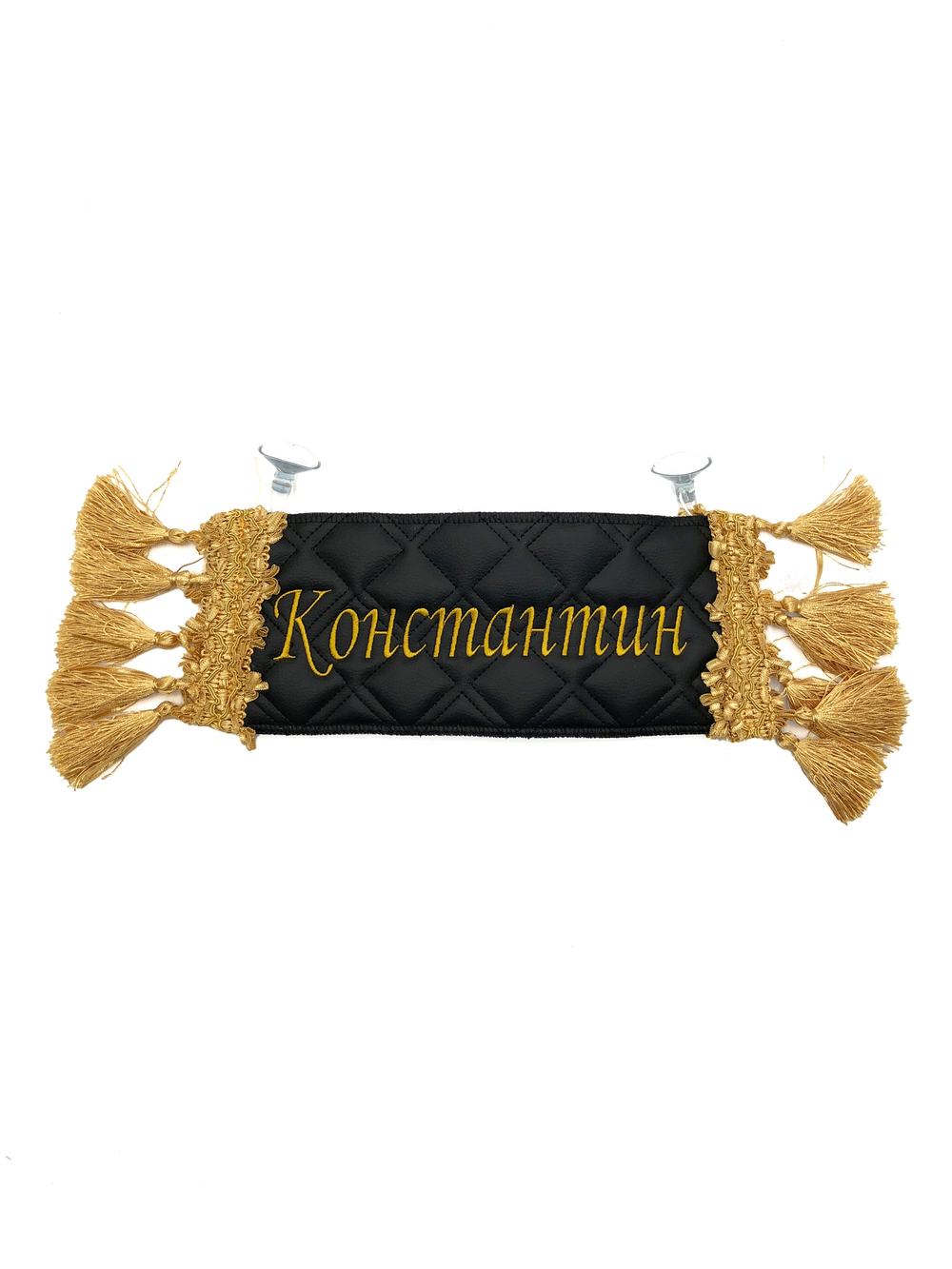 Карман Константин (черный с золотой вышивкой, экокожа)