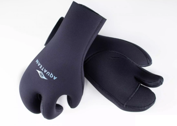 Перчатки Aquateam Anatomic 3х-палые 7мм нейлон/открытая пора