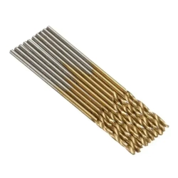 Набор из 50 сверл с титановым покрытием для сверления металла, дерева, алюминия