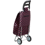 Тележка хозяйственная 95х95.5 см, 40 кг, бордо, с сумкой, горох бордо, складная, JC-9477-борд
